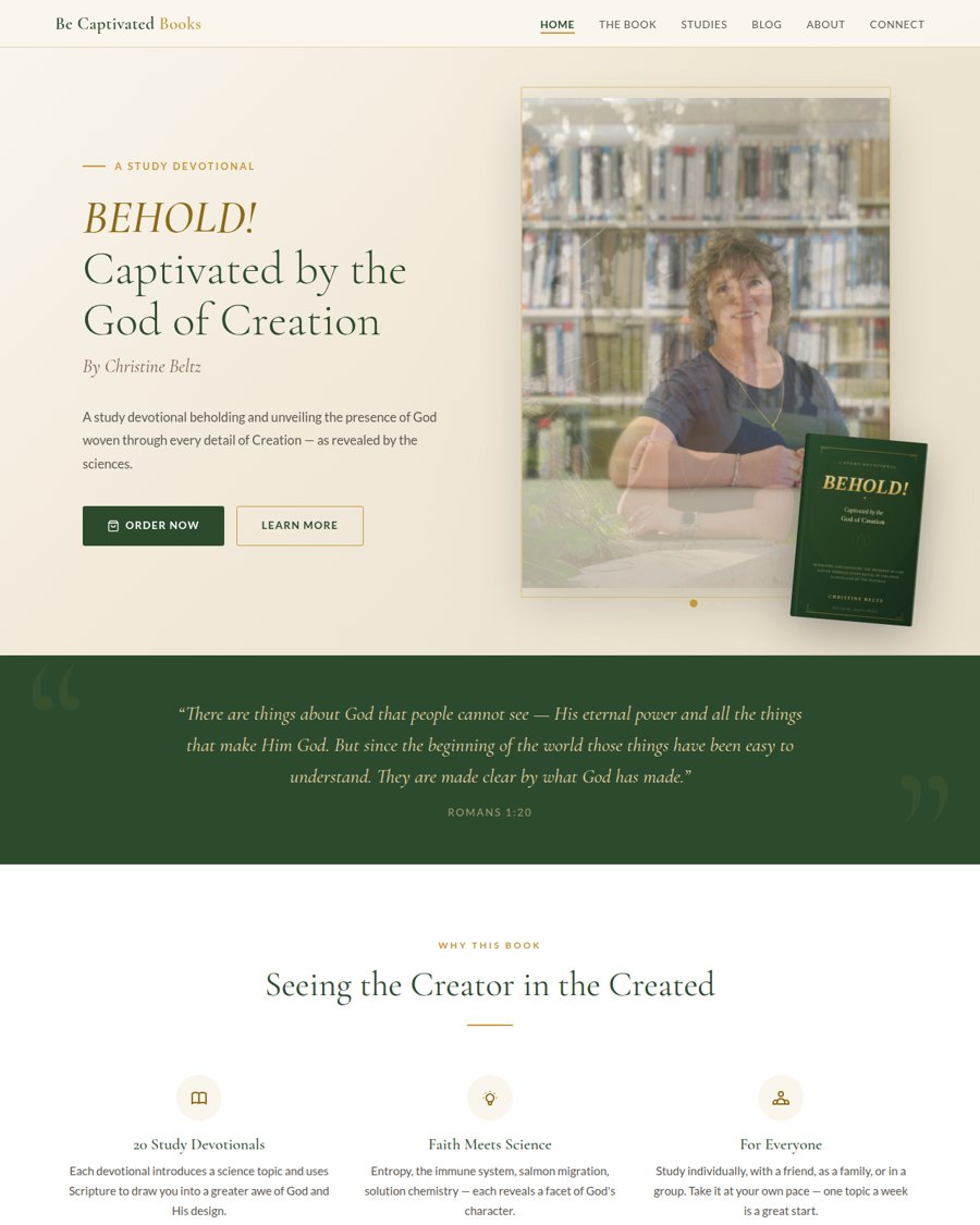 Be Captivated homepage